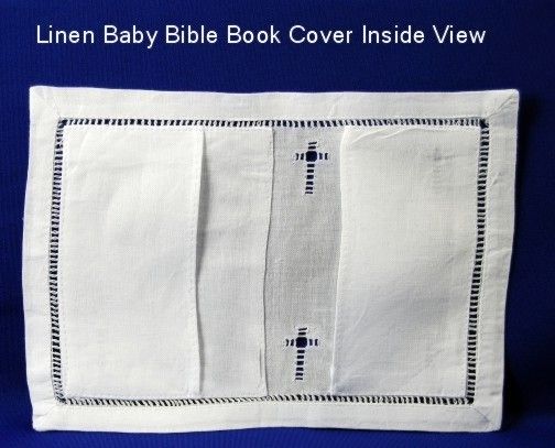 Linen Baby Bible Book Cover With Bible