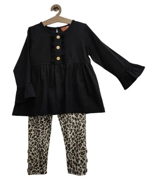 Black Leopard Legging Set
