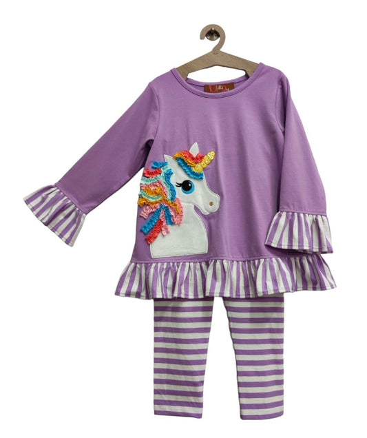 Unicorn Applique Legging Set