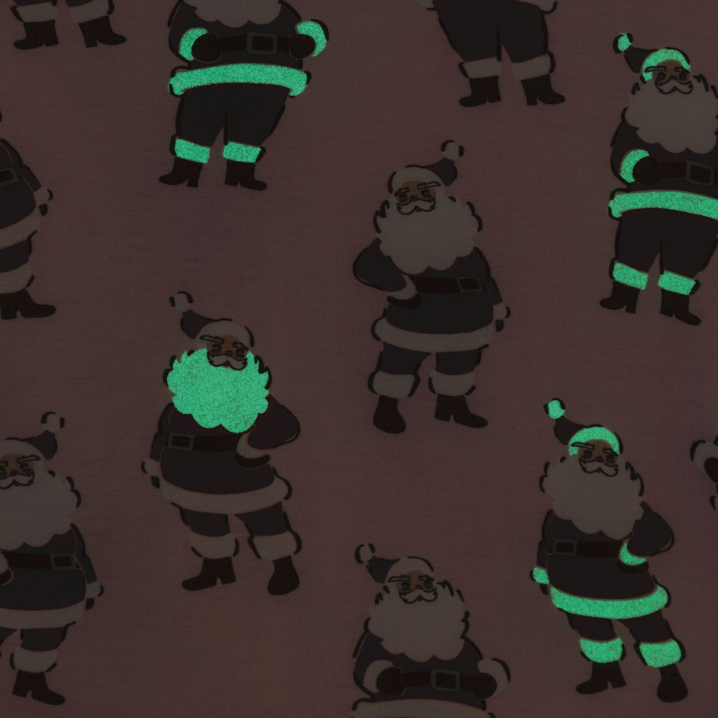 Glow In the Dark Girls Santa PJ