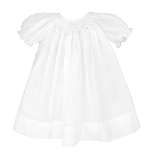 White Smocked Daygown W/Bonnet