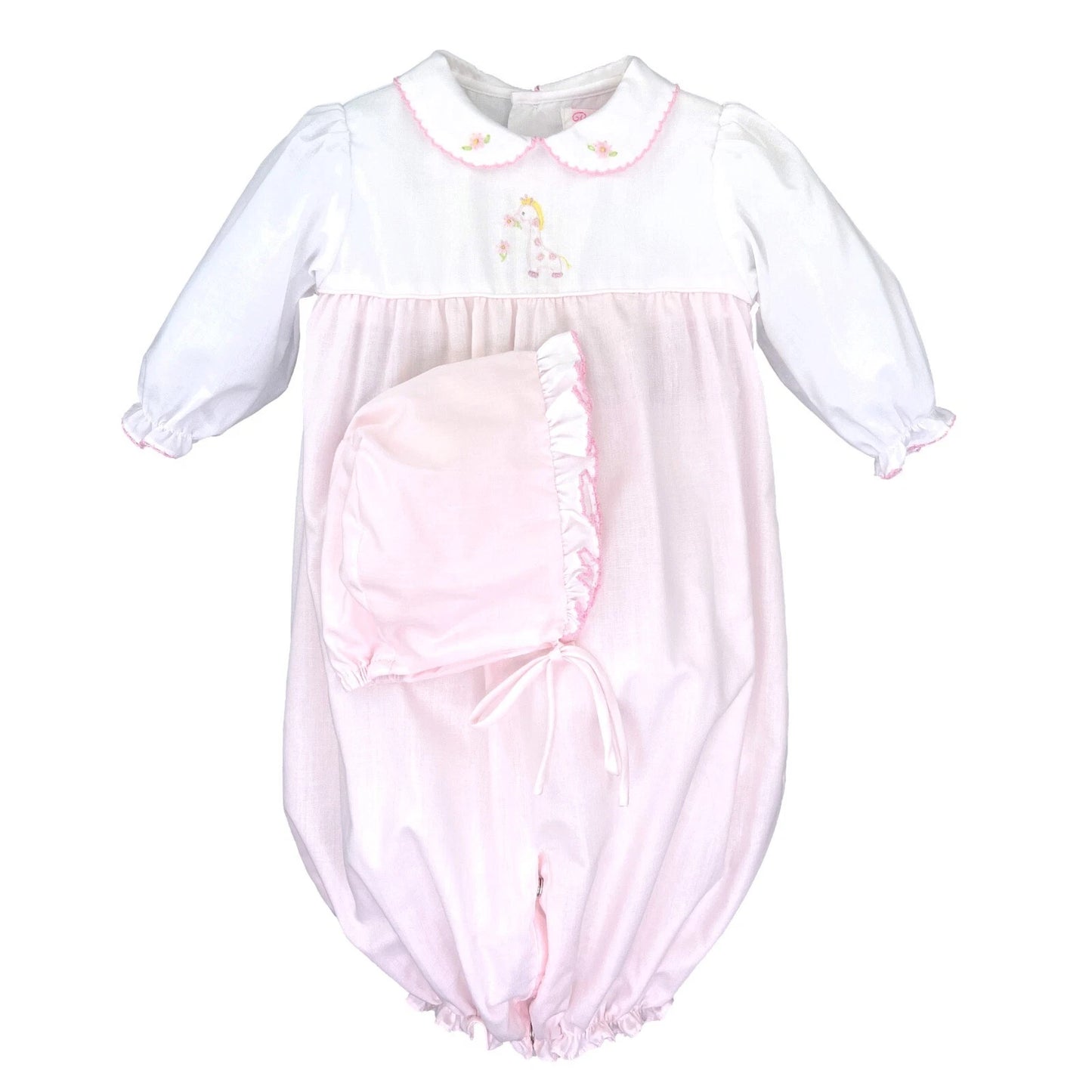 Pink Giraffe Convertible Gown/Romper