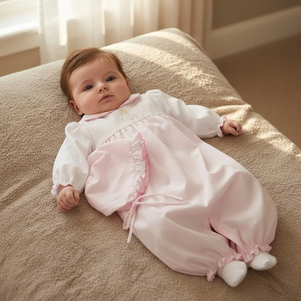 Pink Giraffe Convertible Gown/Romper