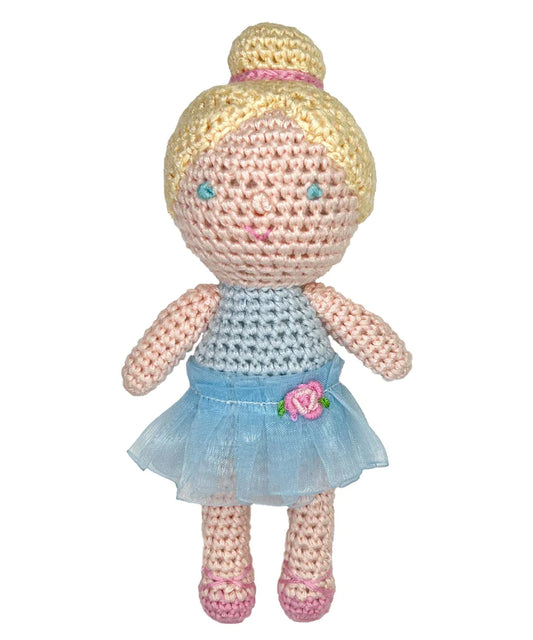 Ballet Dolly Bamboo Crochet Rattle