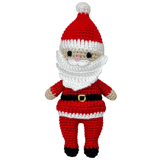 Santa Bamboo Crochet Rattle