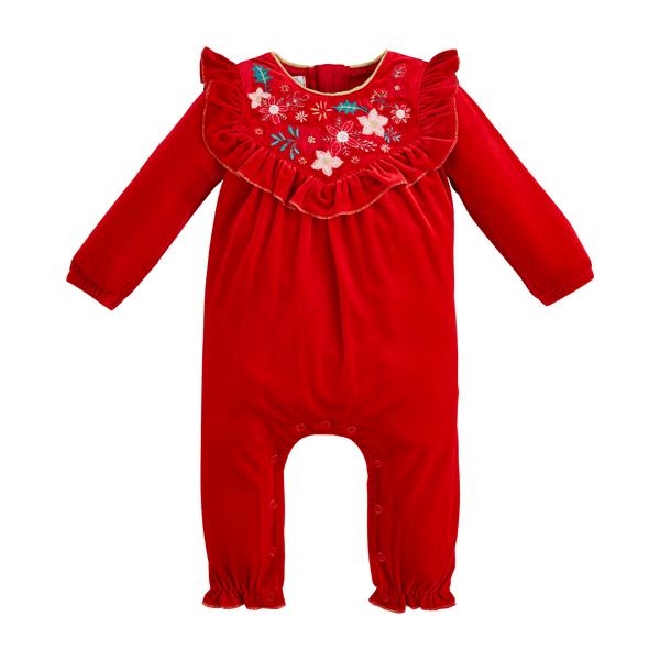 Poinsettia Velvet One-Piece
