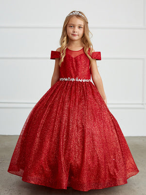 Red Glitter Long Dress