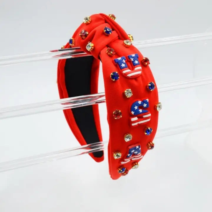 Red or Blue 4th of July Headband
