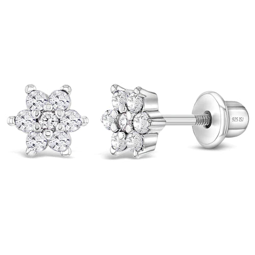 CZ Cluster Flower Baby/Toddler/Girls Earring