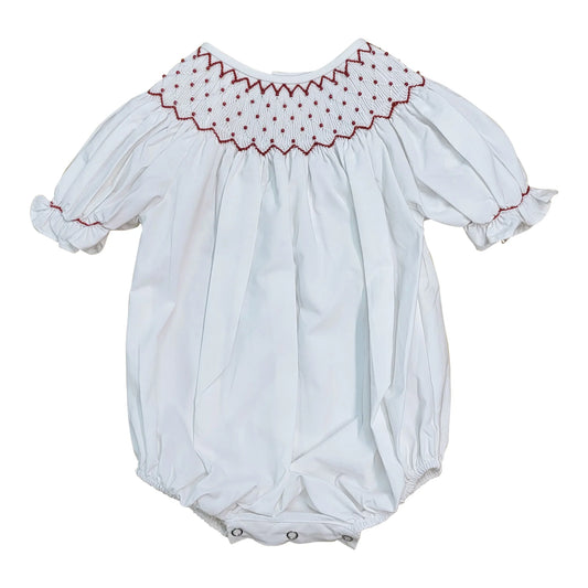 White with Red Pearls Bubble