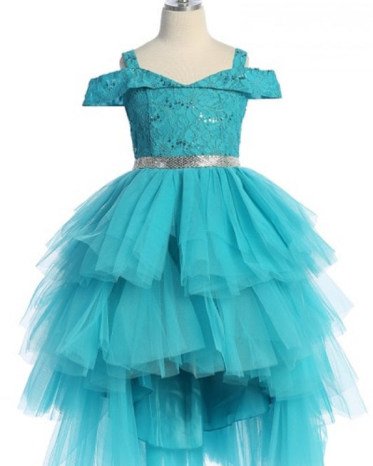 Off the Shoulder Stretch Lace with Tutu Skirt