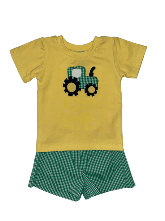 Green Tractor Short Set