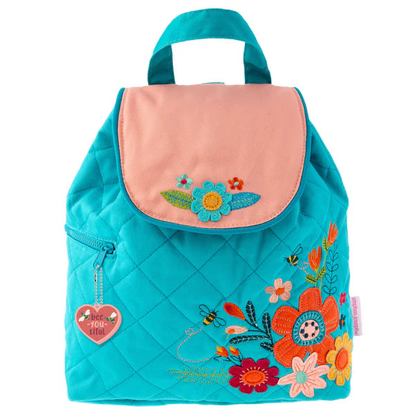 Turquoise Floral Backpack