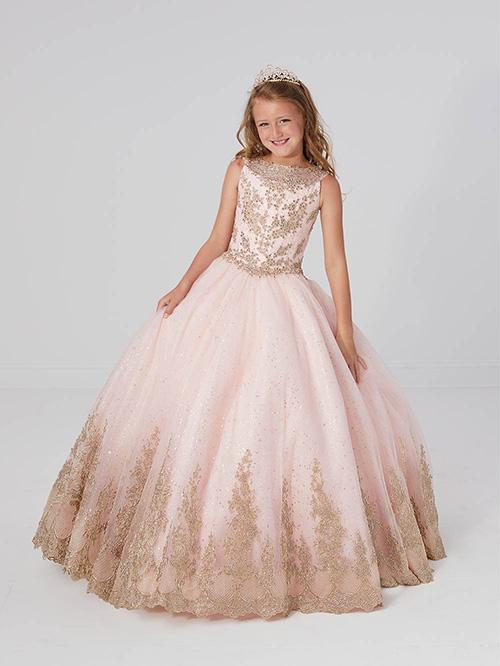 Blush/Gold Pageant Gown