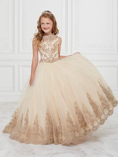 Champagne/Gold Pageant Gown