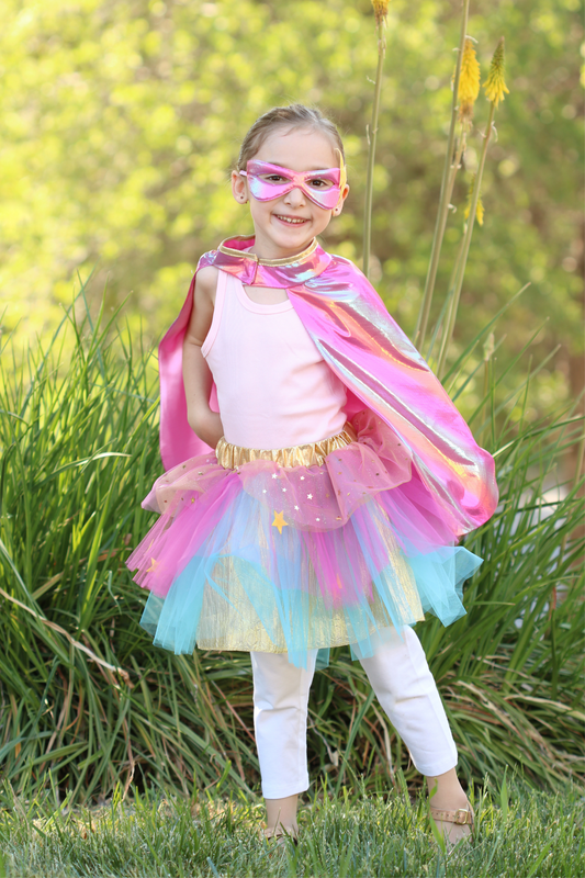 Pink & Gold Tutu/Cape/Mask