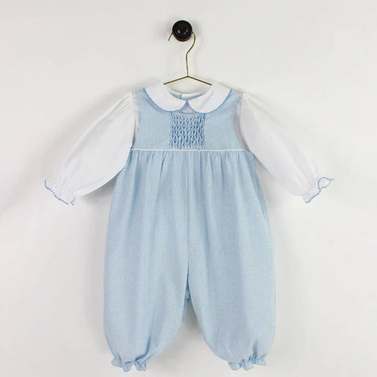 Blue Smocked Insert Longall