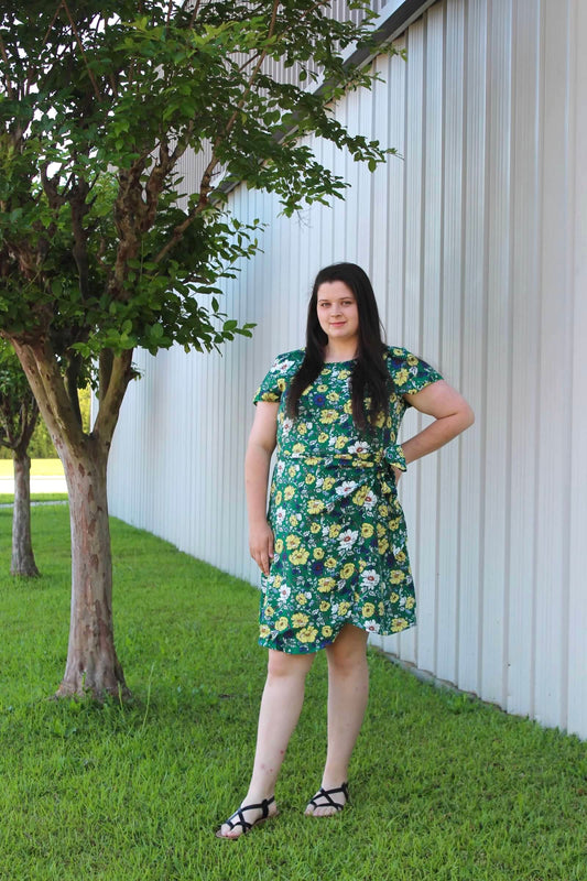 Emerald Floral Dress