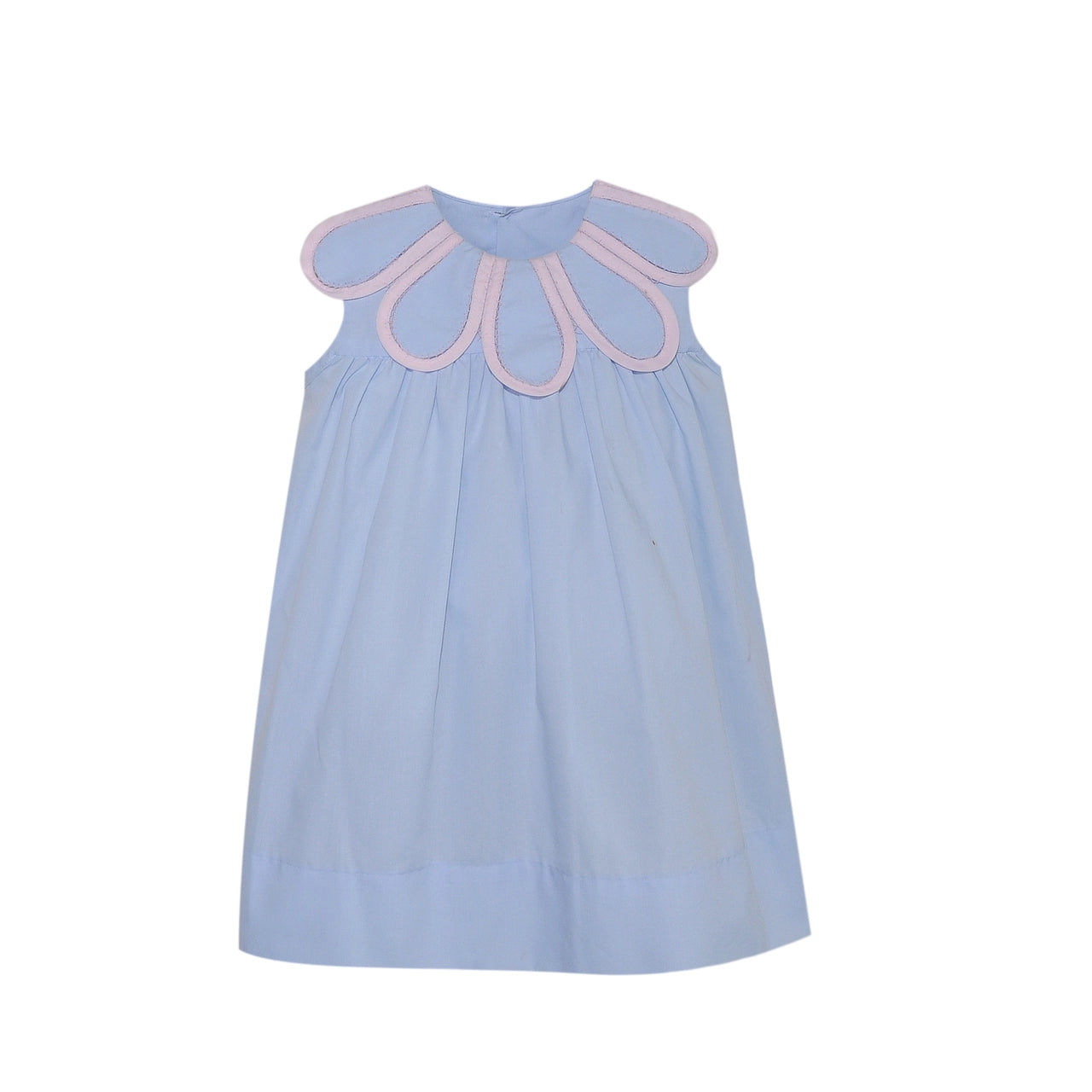 Blue Dress W/Pink Piping