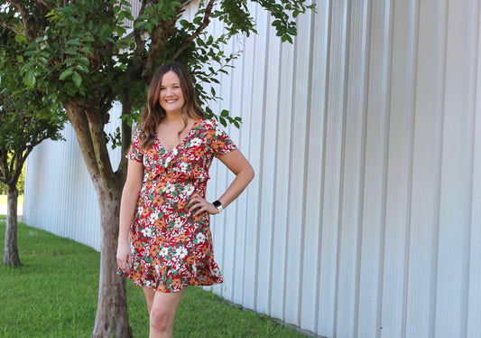 Red Floral Dress