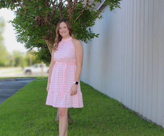 Pink Gingham Dress