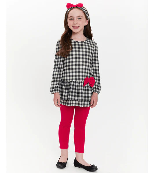 Black/White Check Legging Set