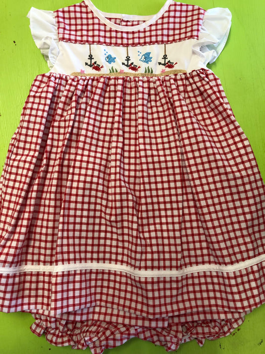 Red Check Sea Sundress