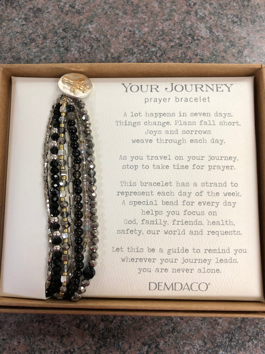 Black Beaded Prayer Bracelet