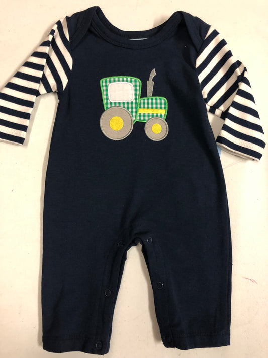Green Tractor Romper