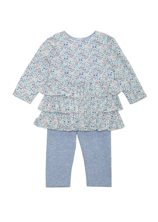 Blue Floral Legging Set