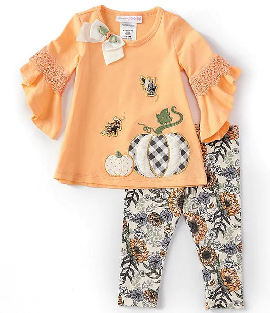 Peach Pumpkin Legging Set