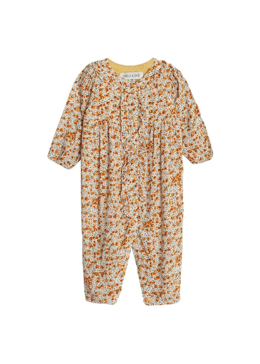 Gold Floral Romper